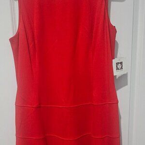 New with Tags Anne Klein Size 16 Sleeveless RED Dress